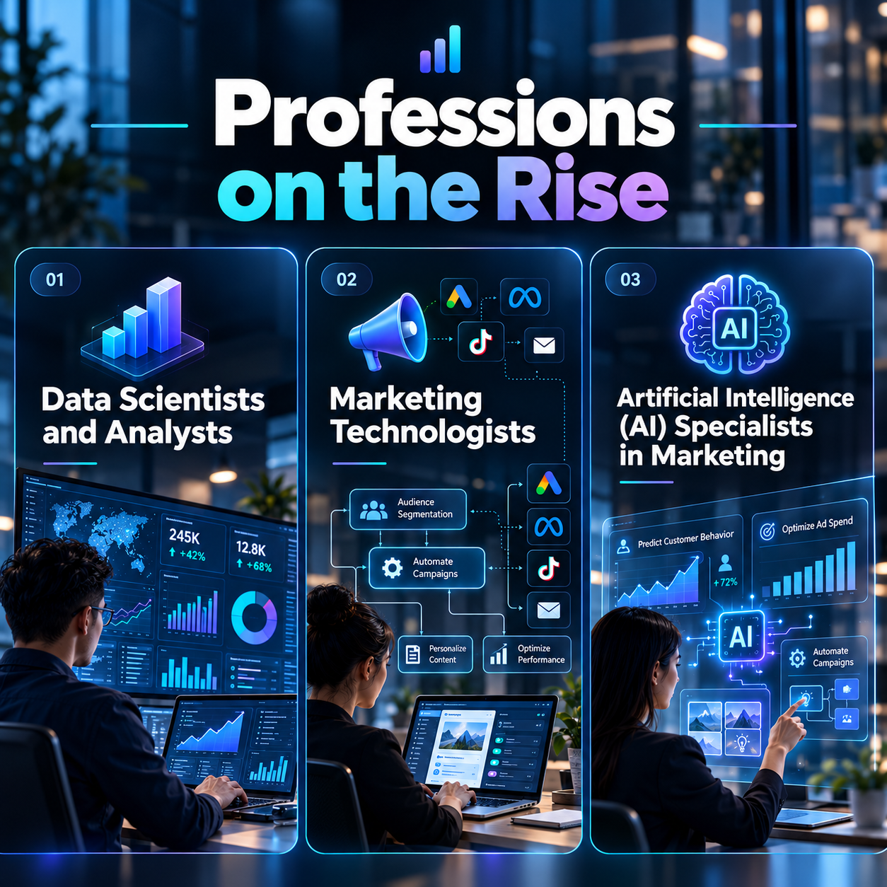 Professions on the Rise Infographic Performance Marketing Professions
