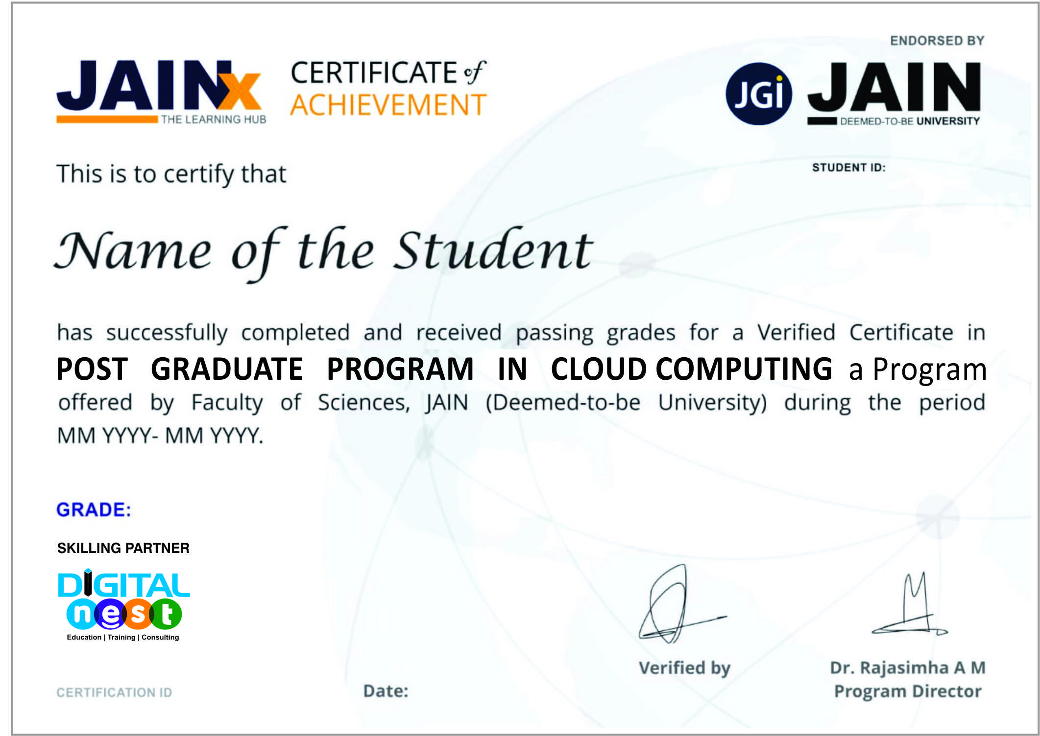 certificates jain CLOUD COMPUTING